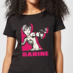 Star Wars Rebels Sabine Womens T-Shirt - Black - 5XL