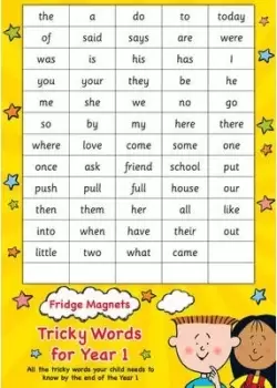 Fridge Magnets Tricky Words for Year 1 by Scholastic