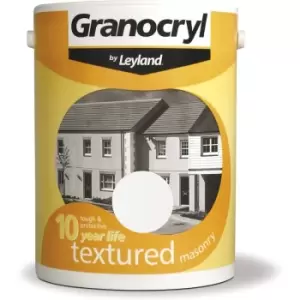 Granocryl Textured Exterior Masonry Paint - 5L - Brilliant White - Brilliant White