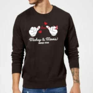 Disney Mickey Mouse Love Hands Sweatshirt - Black - M