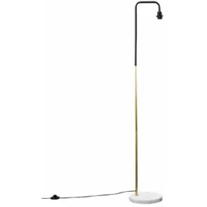 Talisman Threaded Marble Base Floor Lamp - Gold