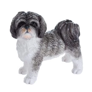 Shihtzu Black & White Figurine By Lesser & Pavey