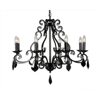 Linea Verdace Lighting - Linea Verdace Barozzi Multi Arm Chandeliers Glossy Black