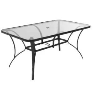 Paloma Tempered Glass Outdoor Dining Table, Grey