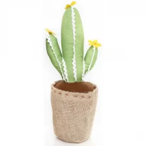 Light Green with Lace Cactus Doorstop 34cm