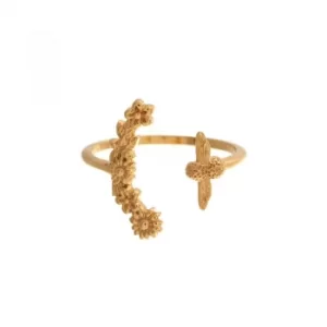 Bee Blooms Gold Ring