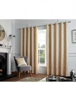 Curtina Feather Lined Eyelet Curtains