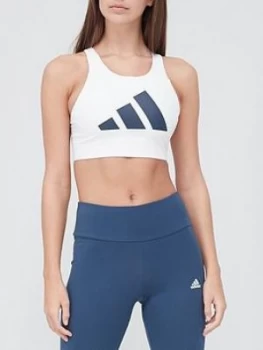 Adidas High Support Ultimate Alphasin Sports Bra - White