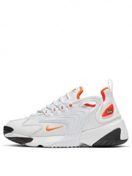 Nike Zoom 2K - White/Orange, White/Orange, Size 4, Women