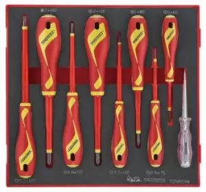 Teng Tools TEDV909N 9 Piece EVA 1,000 Volt Insulated Screwdriver Set