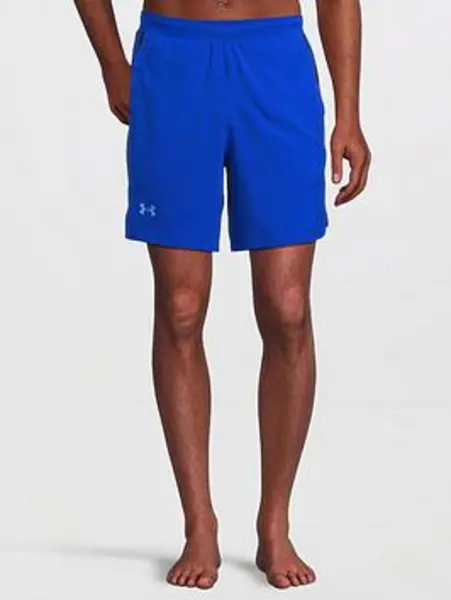 Under Armour Mens Running Launch 7'' Shorts - Blue/Black, Blue Size M Men