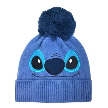 Lilo And Stitch - Face Unisex Beanie Pom - Blue