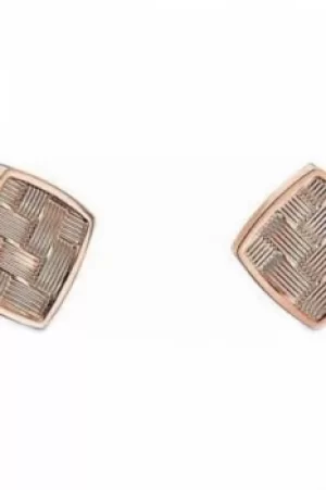 Ladies Tommy Hilfiger Rose Gold Plated Classic Signature Stud Earrings 2700995