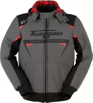 Furygan Sektor Roadster Motorcycle Textile Jacket, black-grey-red, Size L, black-grey-red, Size L