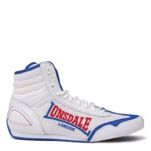 Lonsdale Contender Mens Boxing Boots - White/Blue