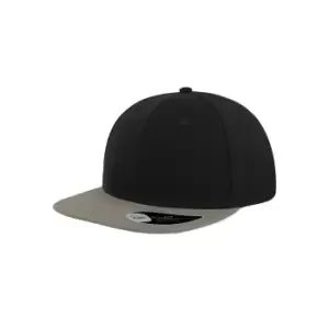 Atlantis Snap Back Flat Visor 6 Panel Cap (One Size) (Black/Grey)