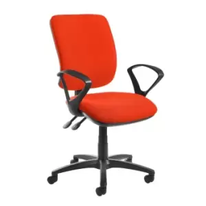 Dams MTO Senza High Back Operator Chair with Fixed Arms - Lombok Green