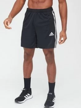 adidas 3-Stripe Shorts - Black/White, Size XL, Men