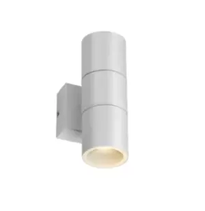 KnightsBridge 230V IP54 GU10 Up and Down Wall Light - White