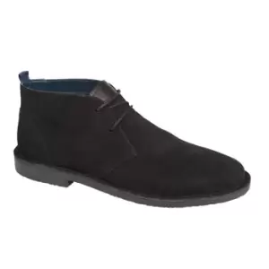 Roamers Mens Suede Desert Boots (8 UK) (Black)