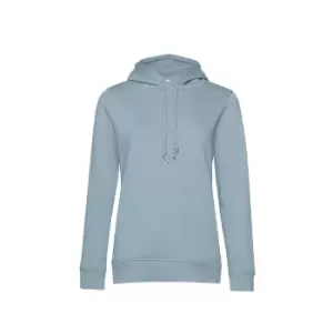 B&C Womens/Ladies Organic Hoodie (XL) (Duck Egg Blue)