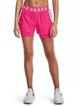 Under Armour Play Up 2-In-1 Shorts - Bright Pink