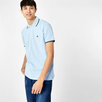 Jack Wills Hanningfield Tipped Polo - Sky Blue