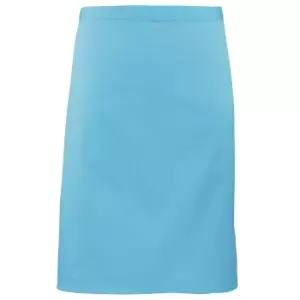 Premier Ladies/Womens Mid-Length Apron (Pack of 2) (One Size) (Turquoise)