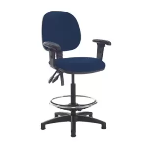 Dams MTO Jota Draughtsmans Chair with Adjustable Arms - Havana Black