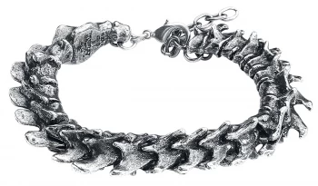 Alchemy Gothic Vertebrae Bracelet silver coloured