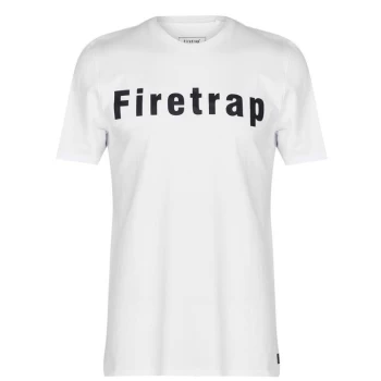 Firetrap Large Logo T Shirt Mens - White