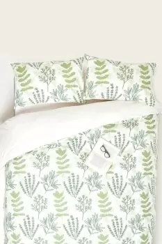 Botanical Digitally Printed Cotton Duvet Cover Set