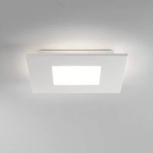 LED 1 Light Square Flush Ceiling Light Matt White