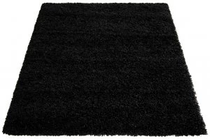 Jazz Shaggy Rug - 80x150cm - Black.