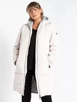 Dare 2b Laura Whitmore Reputable Longline II Jacket - Cream, Size 18, Women