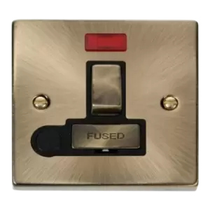 Click Scolmore Deco Ingot 13A Flex Outlet Neon Switched Fused Spur Unit - VPAB552BK