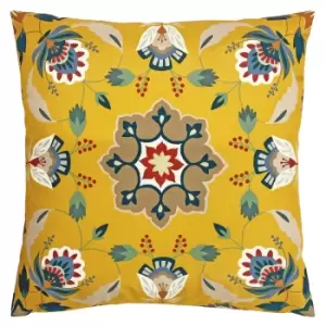 Folk Flora Outdoor Filled Cushion 43x43cm