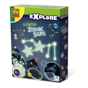 SES CREATIVE Explore Childrens Glowing Zodiac Signs, 5 Years and Above (25122)