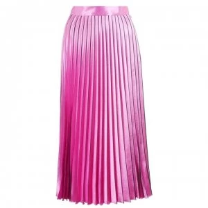 HUGO High-Shine Midi Skirt - Pink