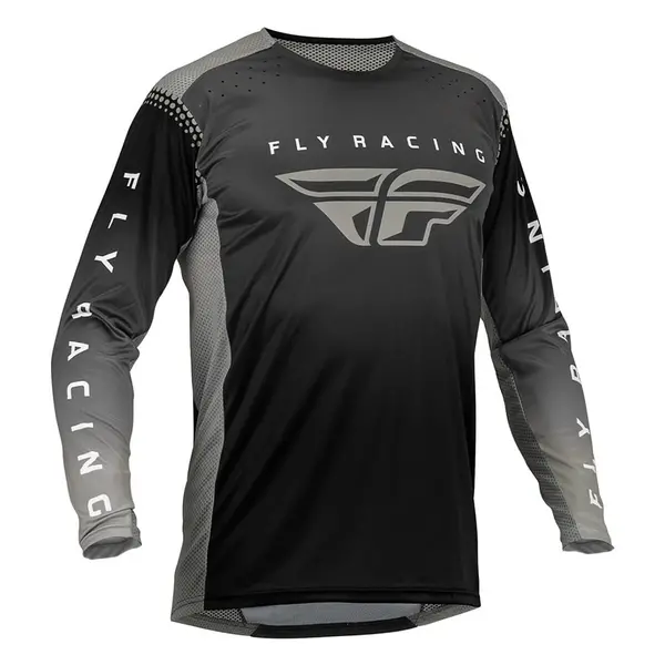 Fly Racing MX Jersey Lite Black Anthracite Grey Size S