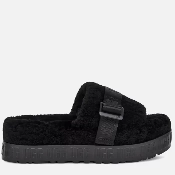 UGG Womens Fluffita Sheepskin Slide Slippers - Black - UK 5