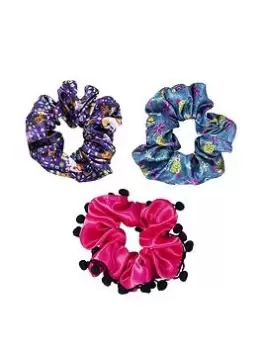 Disney Encanto Pink, Purple And Blue 3 Piece Scrunchie Set