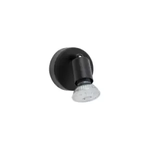 Fargo Single Spotlight Satin Black Metal LED GU10 1x5W - Merano