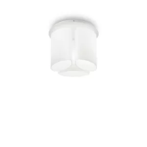 Almond 3 Light Flush Ceiling Light White, E27