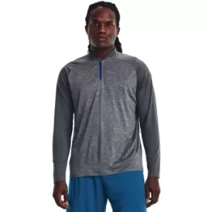 Under Armour Mens Tech 2.0 Novelty 1/4 Zip Pitch Gray L