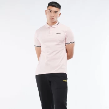 Barbour International Mens Essential Tipped Polo Shirt - Pink Cinder - L