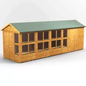 20X6 Power Apex Potting Shed Combi Including 6ft Side Store