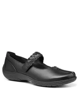 Hotter Shake II Wide Fit Ballerina Shoe - Black, Size 7, Women