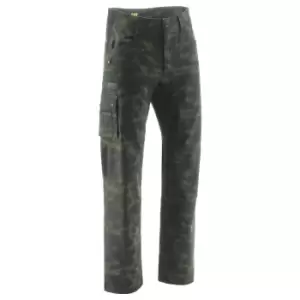 Caterpillar Mens Operator Flex Work Trousers (30L) (Green Camo)