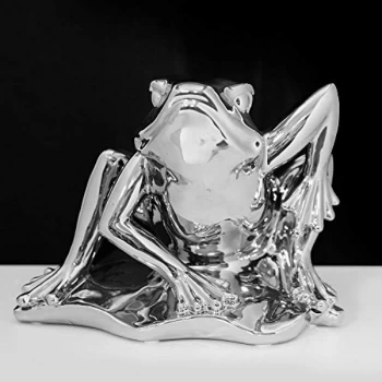 Naturecraft Silver Finish Ceramic Figurine - Frog